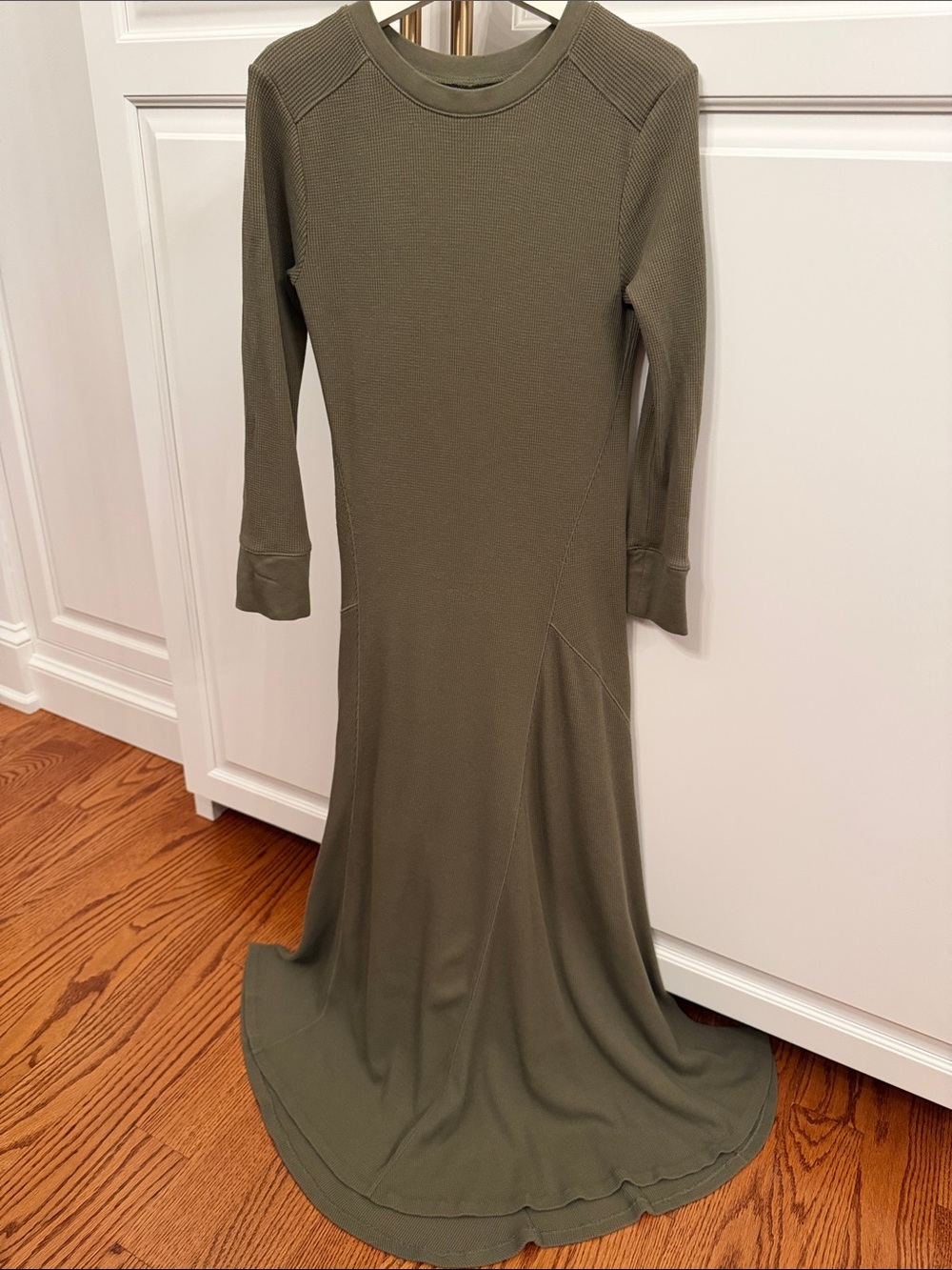 Polo Ralph Lauren Long Sleeve Olive Green Maxi Dress S